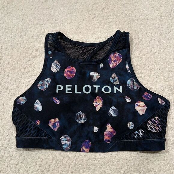 Peloton WITH Wear It To Heart Women’s High Neck Bra 2.0 Asteroid Size Medium - Picture 1 of 3